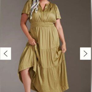 Anthropologie Somerset Maxi Dress Silky Green 1x